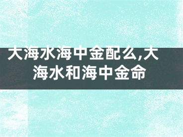 大海水海中金配么,大海水和海中金命