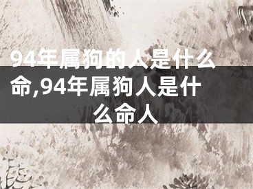 94年属狗的人是什么命,94年属狗人是什么命人