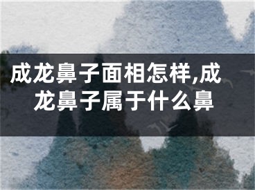 成龙鼻子面相怎样,成龙鼻子属于什么鼻