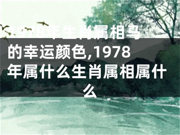 1978年生肖属相马的幸运颜色,1978年属什么生肖属相属什么