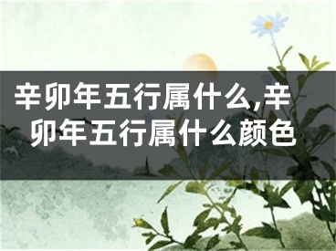 辛卯年五行属什么,辛卯年五行属什么颜色