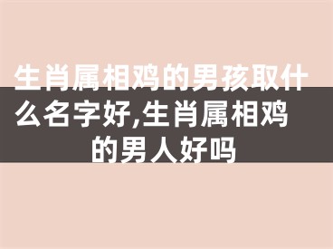 生肖属相鸡的男孩取什么名字好,生肖属相鸡的男人好吗