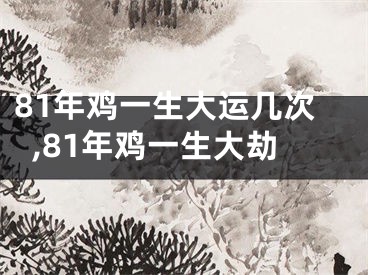 81年鸡一生大运几次,81年鸡一生大劫