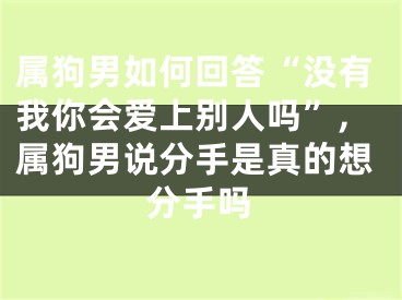 属狗男如何回答“没有我你会爱上别人吗”,属狗男说分手是真的想分手吗