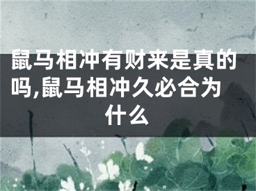 鼠马相冲有财来是真的吗,鼠马相冲久必合为什么