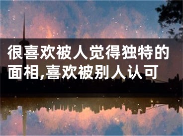 很喜欢被人觉得独特的面相,喜欢被别人认可