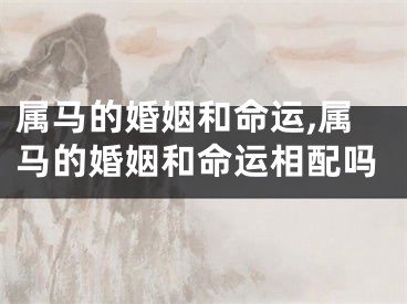 属马的婚姻和命运,属马的婚姻和命运相配吗