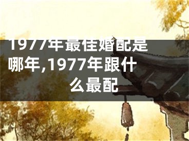 1977年最佳婚配是哪年,1977年跟什么最配