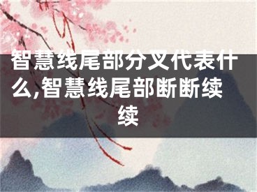 智慧线尾部分叉代表什么,智慧线尾部断断续续