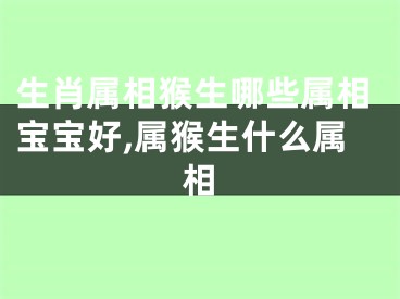 生肖属相猴生哪些属相宝宝好,属猴生什么属相