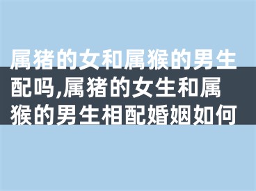 属猪的女和属猴的男生配吗,属猪的女生和属猴的男生相配婚姻如何