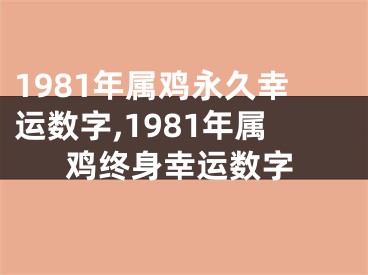 1981年属鸡永久幸运数字,1981年属鸡终身幸运数字