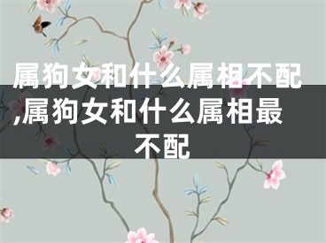 属狗女和什么属相不配,属狗女和什么属相最不配