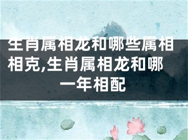 生肖属相龙和哪些属相相克,生肖属相龙和哪一年相配