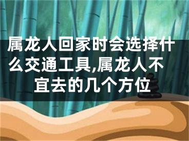 属龙人回家时会选择什么交通工具,属龙人不宜去的几个方位