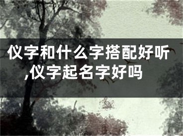 仪字和什么字搭配好听,仪字起名字好吗