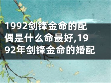 1992剑锋金命的配偶是什么命最好,1992年剑锋金命的婚配