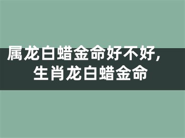 属龙白蜡金命好不好,生肖龙白蜡金命