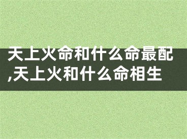 天上火命和什么命最配,天上火和什么命相生