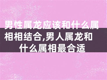 男性属龙应该和什么属相相结合,男人属龙和什么属相最合适