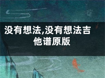 没有想法,没有想法吉他谱原版