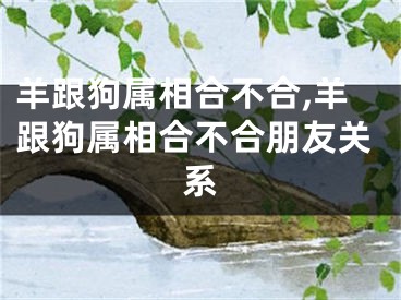 羊跟狗属相合不合,羊跟狗属相合不合朋友关系