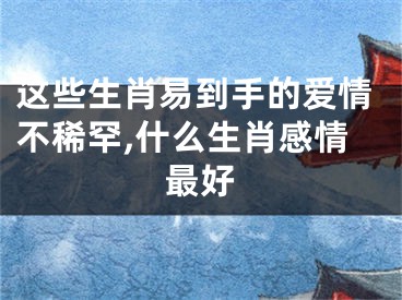 这些生肖易到手的爱情不稀罕,什么生肖感情最好