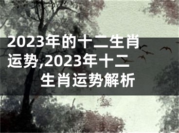 2023年的十二生肖运势,2023年十二生肖运势解析