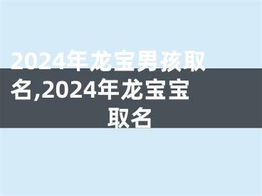 2024年龙宝男孩取名,2024年龙宝宝取名