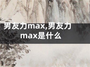 男友力max,男友力max是什么