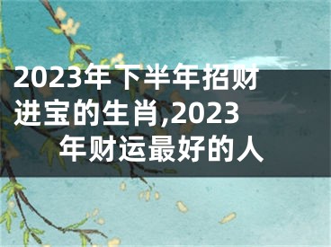 2023年下半年招财进宝的生肖,2023年财运最好的人