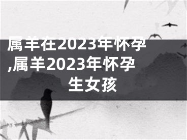 属羊在2023年怀孕,属羊2023年怀孕生女孩