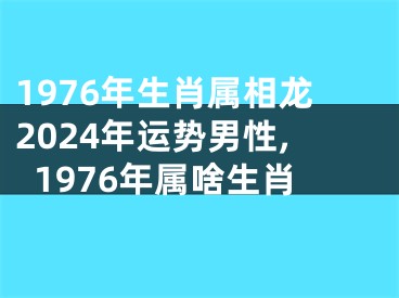 1976年生肖属相龙2024年运势男性,1976年属啥生肖