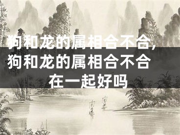 狗和龙的属相合不合,狗和龙的属相合不合 在一起好吗