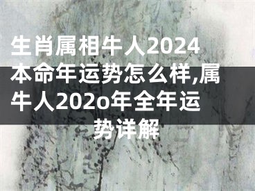 生肖属相牛人2024本命年运势怎么样,属牛人202o年全年运势详解