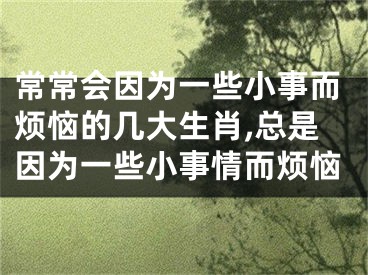 常常会因为一些小事而烦恼的几大生肖,总是因为一些小事情而烦恼