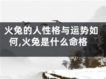 火兔的人性格与运势如何,火兔是什么命格