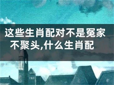 这些生肖配对不是冤家不聚头,什么生肖配