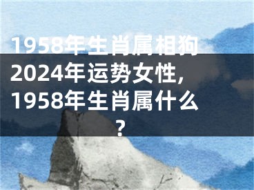 1958年生肖属相狗2024年运势女性,1958年生肖属什么?