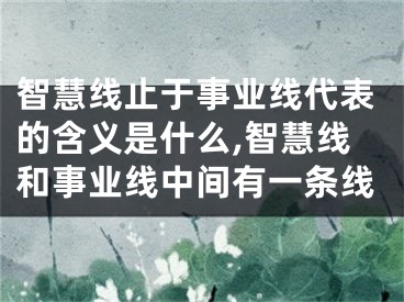 智慧线止于事业线代表的含义是什么,智慧线和事业线中间有一条线