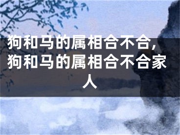 狗和马的属相合不合,狗和马的属相合不合家人