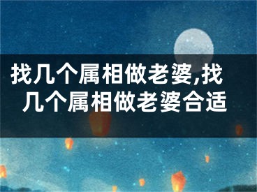 找几个属相做老婆,找几个属相做老婆合适