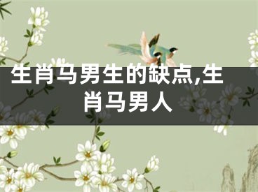 生肖马男生的缺点,生肖马男人