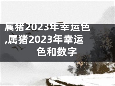 属猪2023年幸运色,属猪2023年幸运色和数字