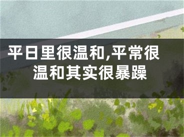 平日里很温和,平常很温和其实很暴躁