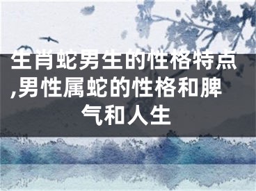 生肖蛇男生的性格特点,男性属蛇的性格和脾气和人生