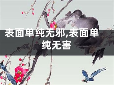 表面单纯无邪,表面单纯无害