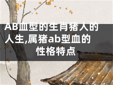 AB血型的生肖猪人的人生,属猪ab型血的性格特点