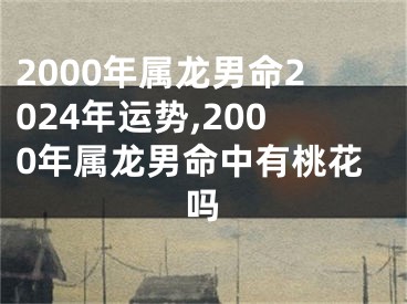 2000年属龙男命2024年运势,2000年属龙男命中有桃花吗