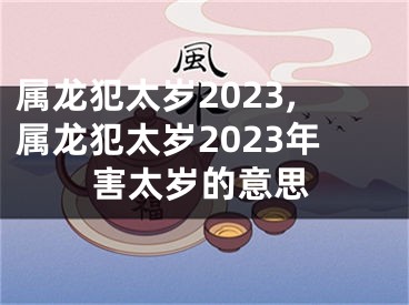 属龙犯太岁2023,属龙犯太岁2023年害太岁的意思